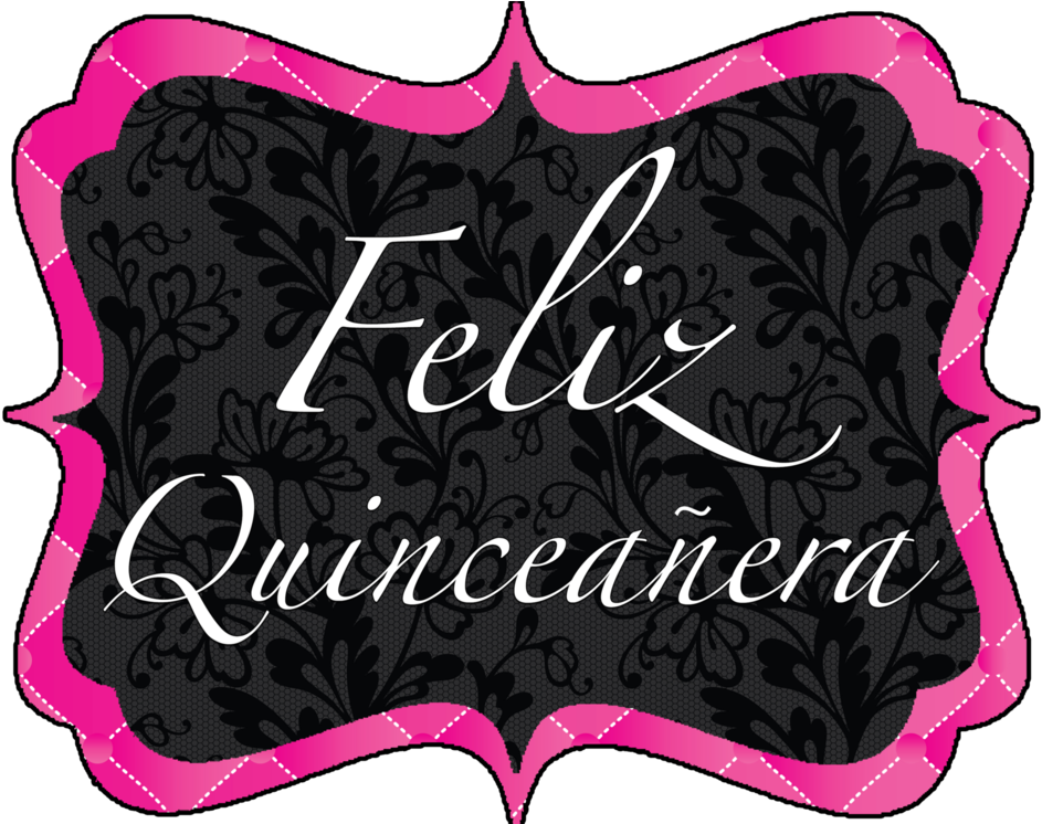 Feliz Quinceanera Celebration Banner PNG image