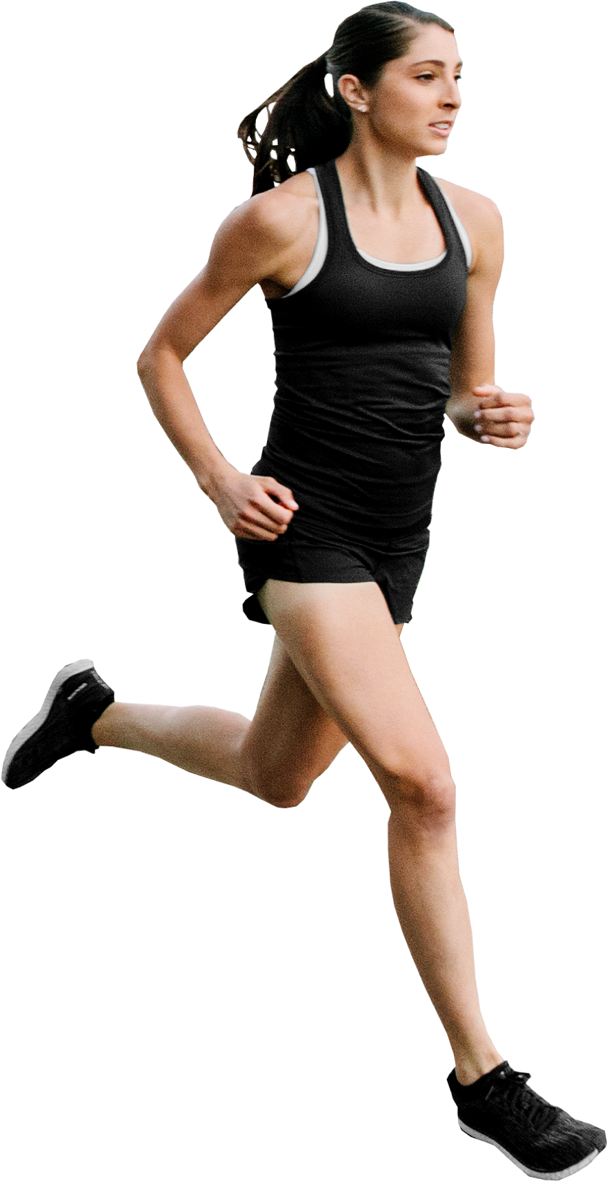 Female Athlete Running Action PNG image