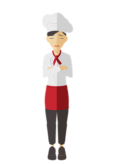 Female Chef Cartoon Character PNG image