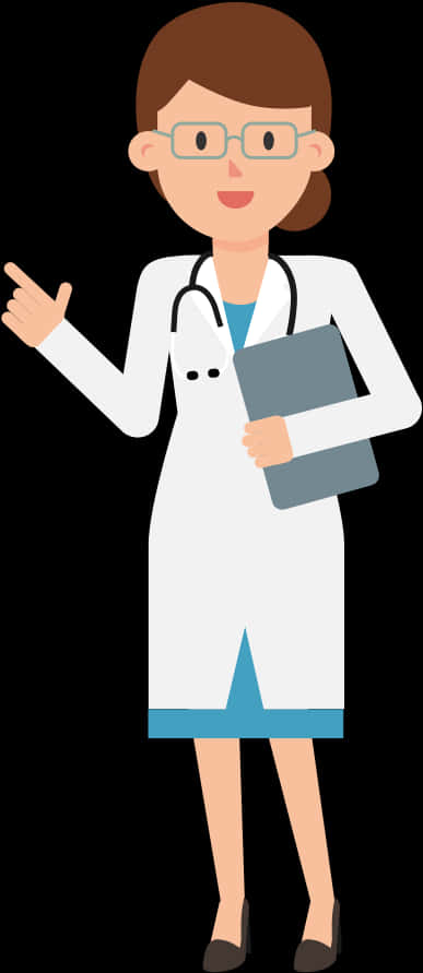 Female Doctor Cartoon Character PNG image