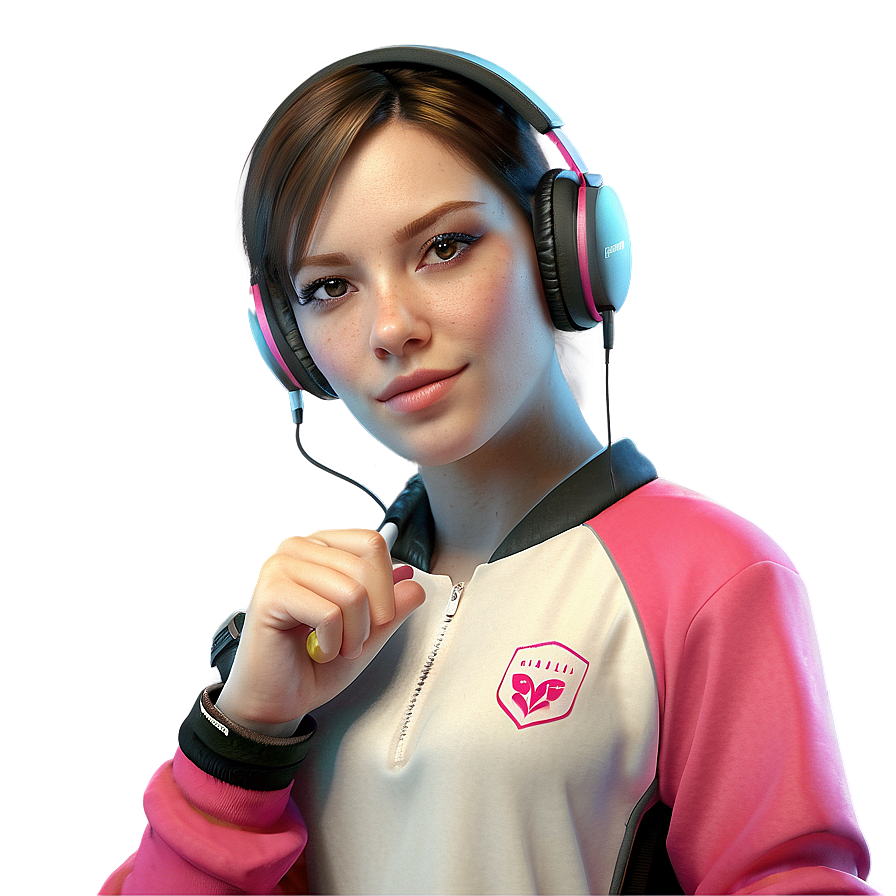 Female Esports Player Png Fqn PNG image