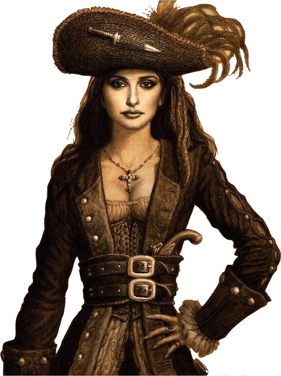 Female Pirate Illustration PNG image