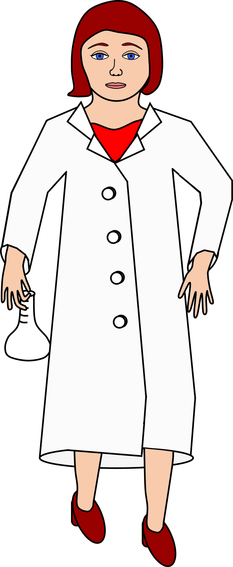 Female Scientist Cartoon Character PNG image