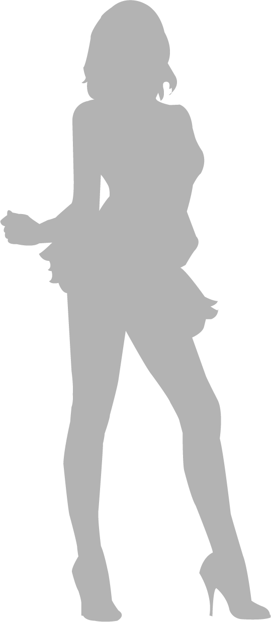 Female Silhouette Standing Pose PNG image