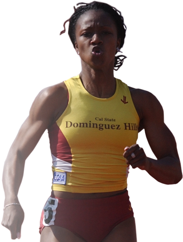 Female Track Athletein Competition PNG image