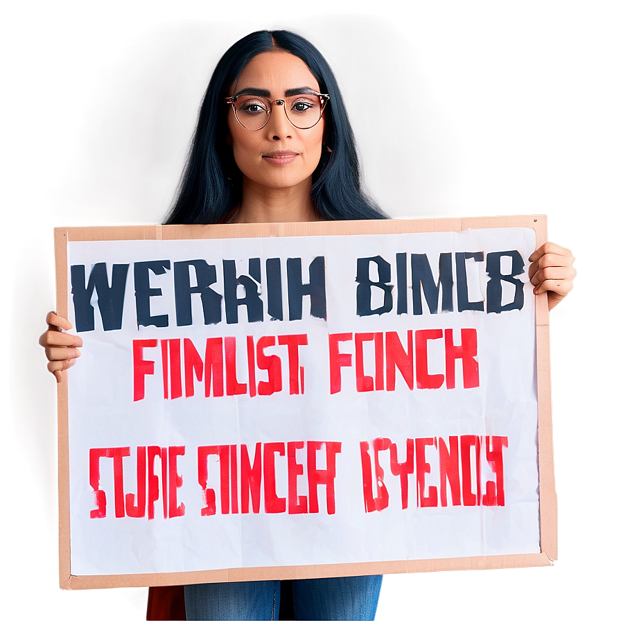 Feminist Picket Sign Png 06212024 PNG image