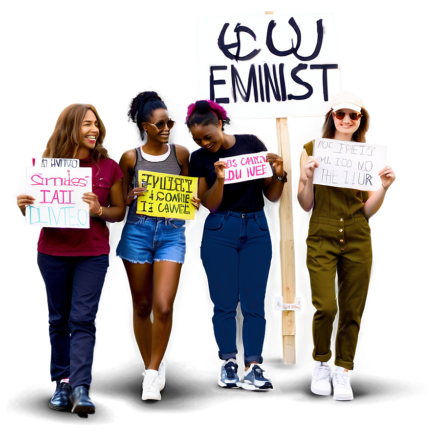 Feminist Picket Sign Png 06212024 PNG image