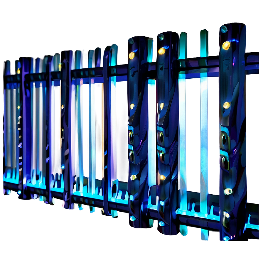 Fence With Integrated Lighting Png 05242024 PNG image