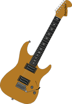 Fender Electric Guitar Illustration PNG image