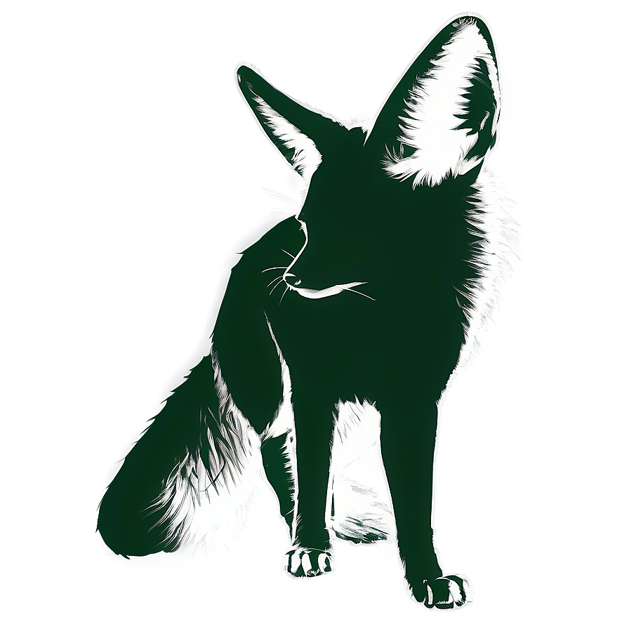 Fennec Fox Silhouette Png 06262024 PNG image