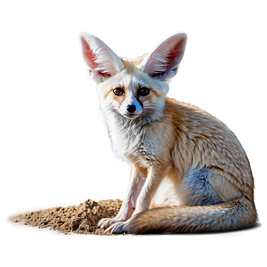 Fennec Fox With Sand Background Png Gik PNG image