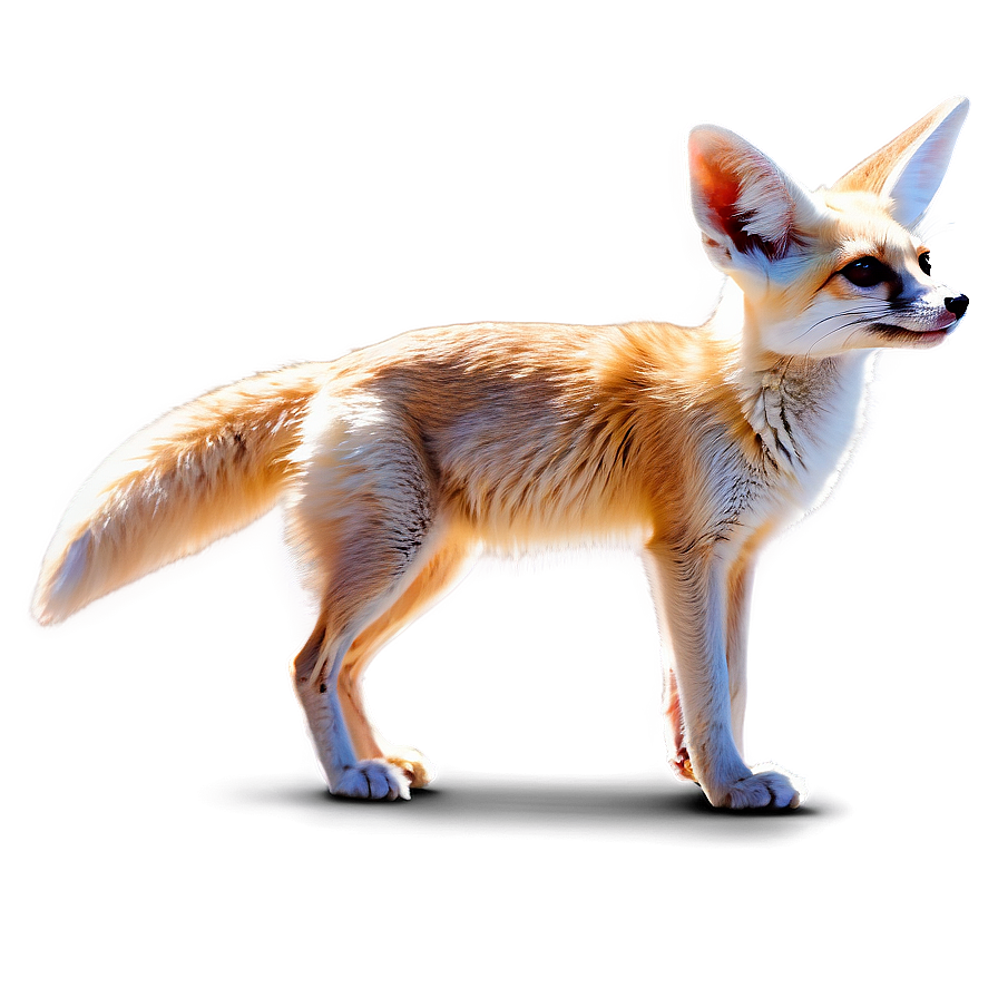 Fennec Fox With Sun Rays Background Png 73 PNG image