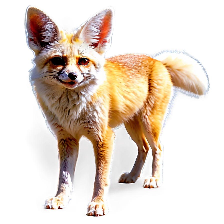 Fennec Fox With Sun Rays Background Png Ckw PNG image