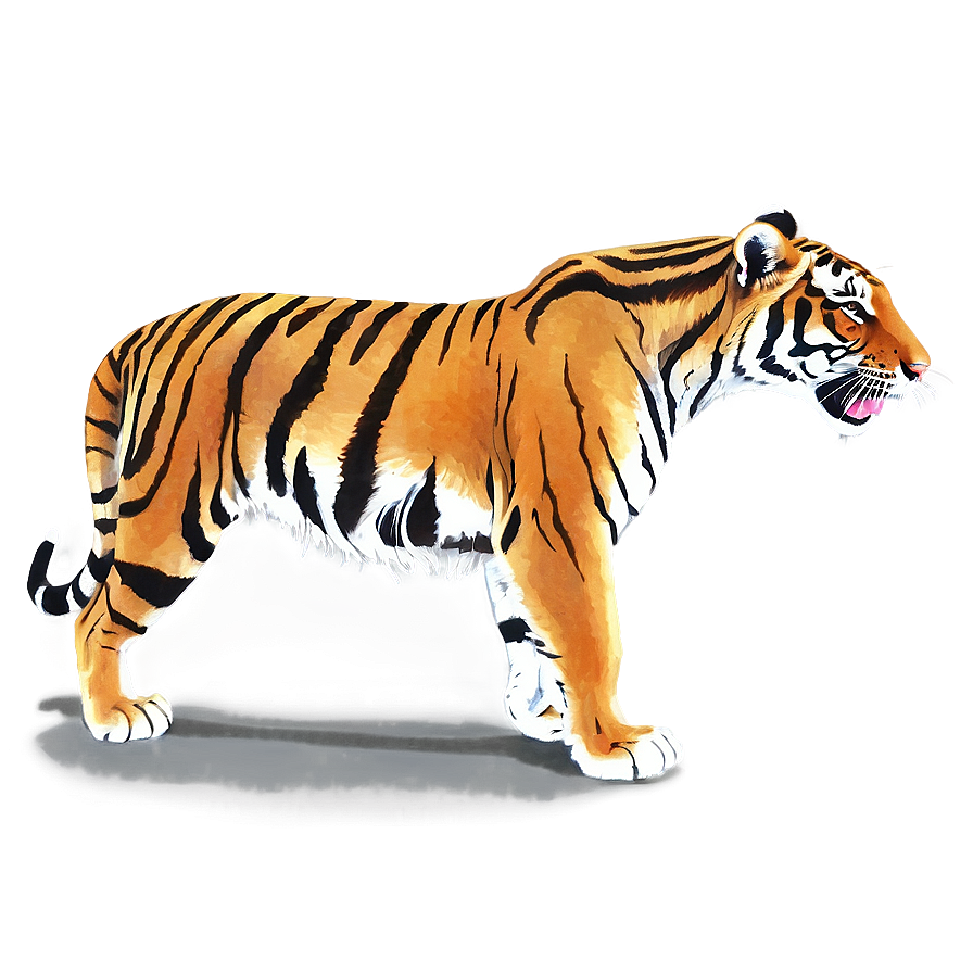 Feral Tiger In Action Png 89 PNG image