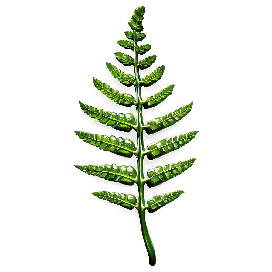 Fern Leaf With Dew Drops Png 57 PNG image