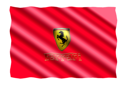 Ferrari Logo Waving Flag PNG image