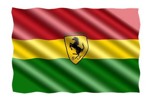 Ferrari Logoon Wavy Flag PNG image