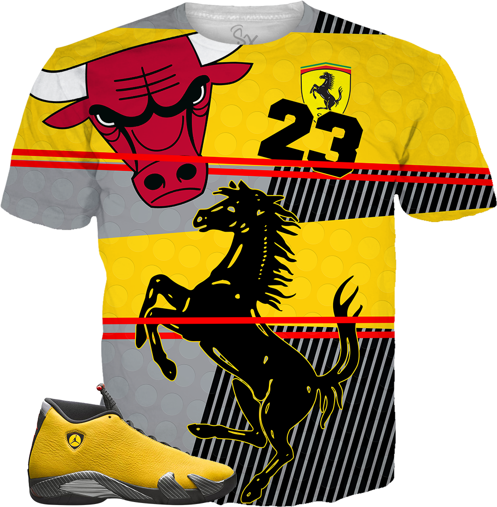 Ferrari Themed Sports Appareland Shoe Design PNG image