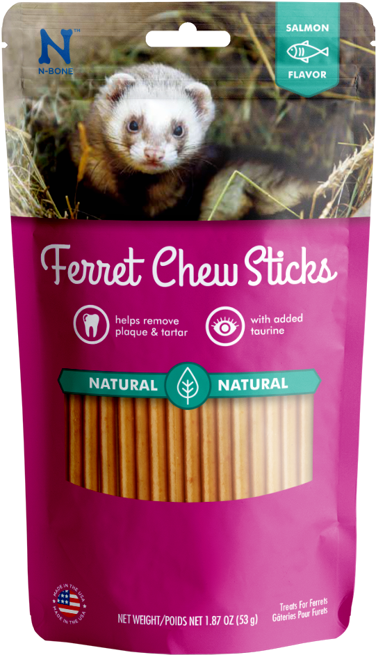 Ferret Chew Sticks Salmon Flavor Packaging PNG image