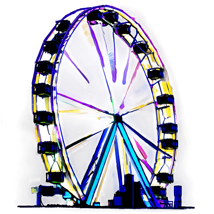 Ferris Wheel Sunset Silhouette Png 18 PNG image