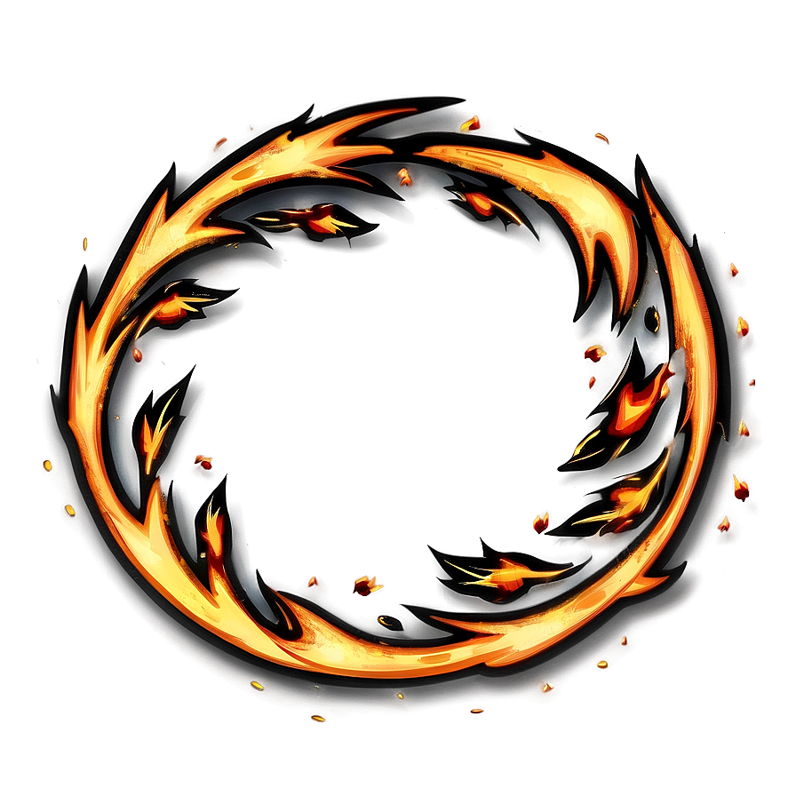 Fervent Fire Circle Art Png 06272024 PNG image