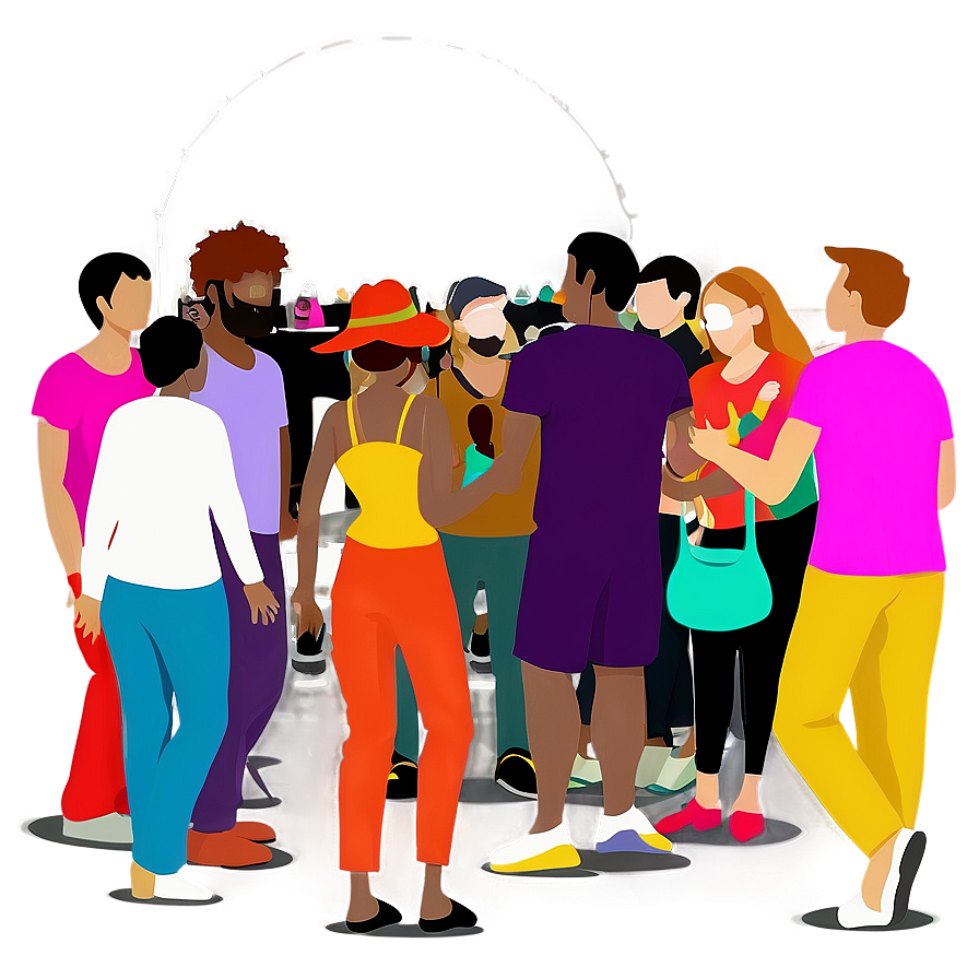 Festival Crowd Scene Png Gvy PNG image