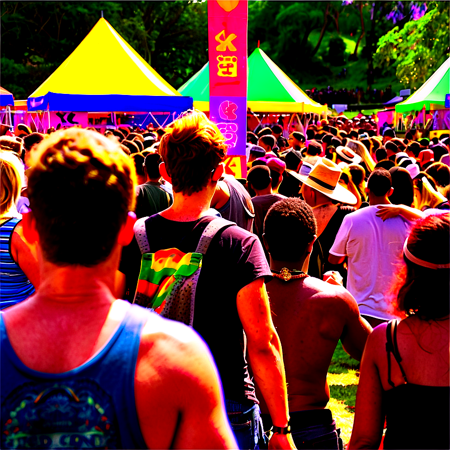 Festival Crowd Scene Png Hxr85 PNG image
