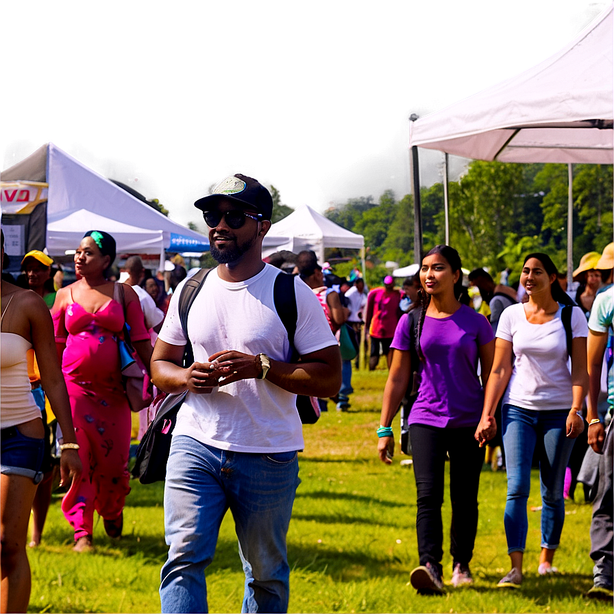 Festival Crowd Walking Png Pnb PNG image