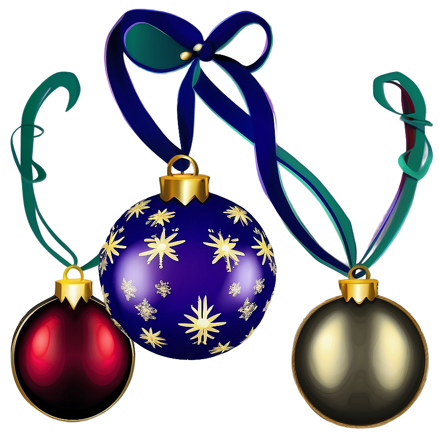 Festive Baubles Clipart Png 06292024 PNG image