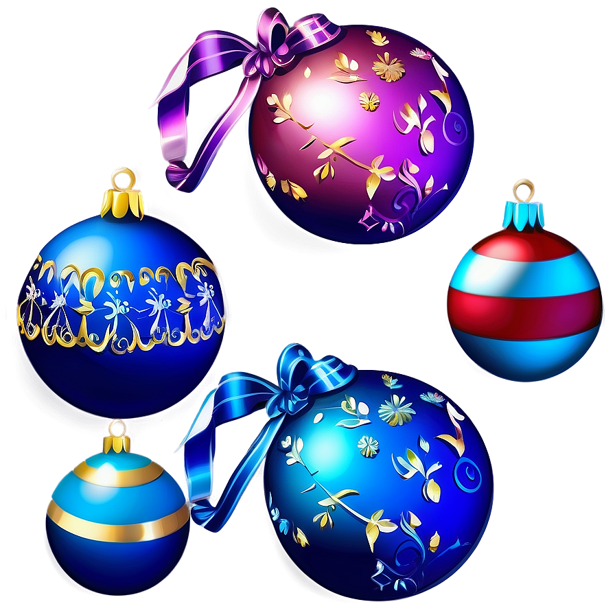 Festive Baubles Clipart Png 06292024 PNG image
