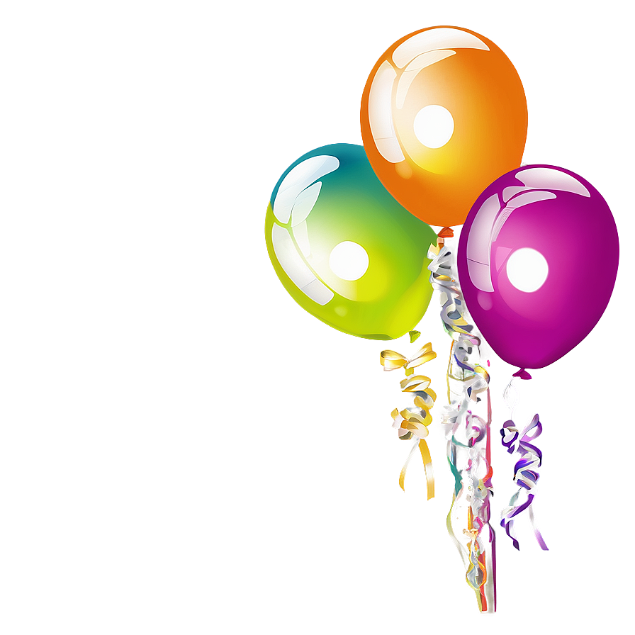 Festive Birthday Balloon Png Byw31 PNG image