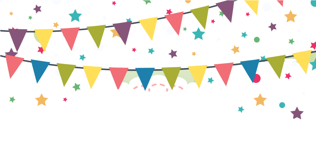 Festive Birthday Banner Background PNG image