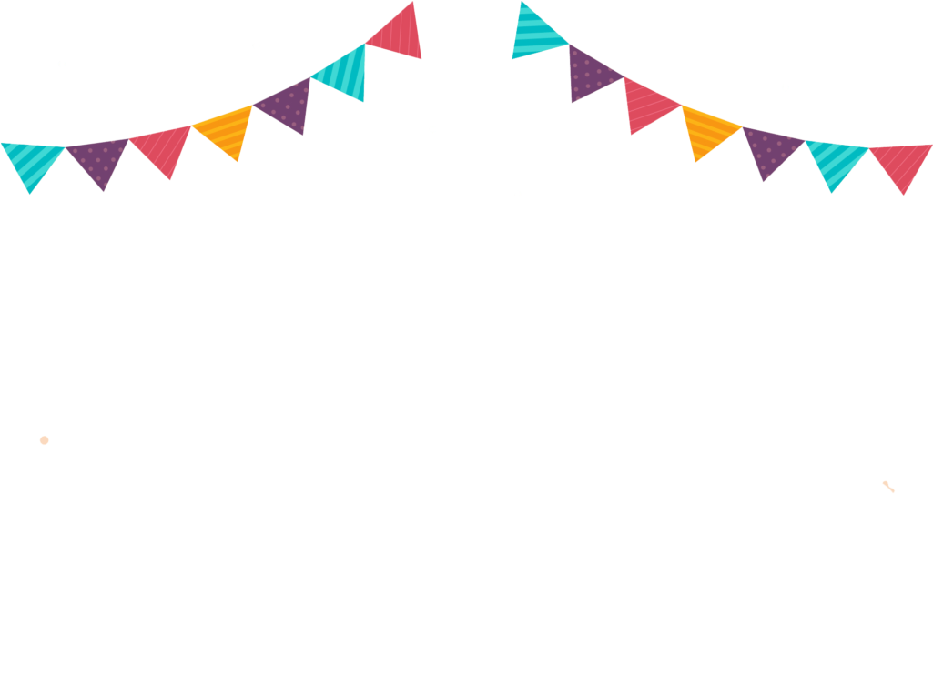 Festive Birthday Bunting Background PNG image
