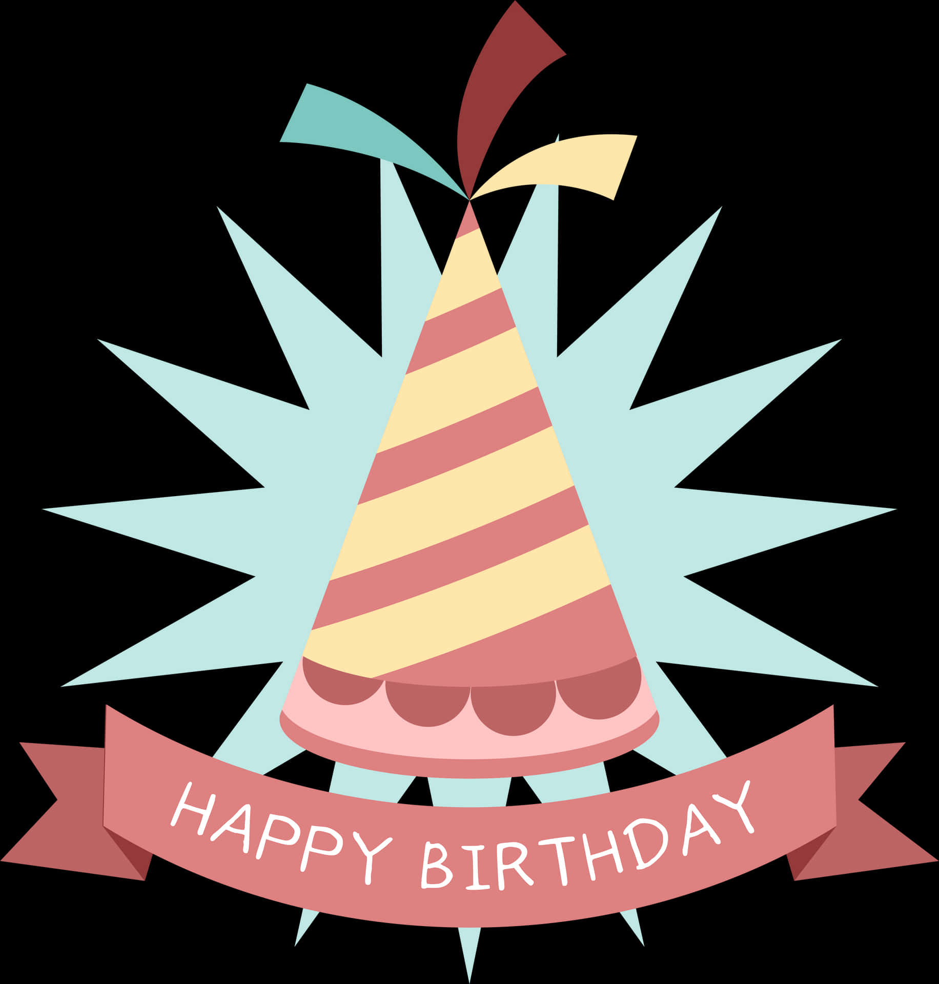 Festive Birthday Hat Illustration PNG image