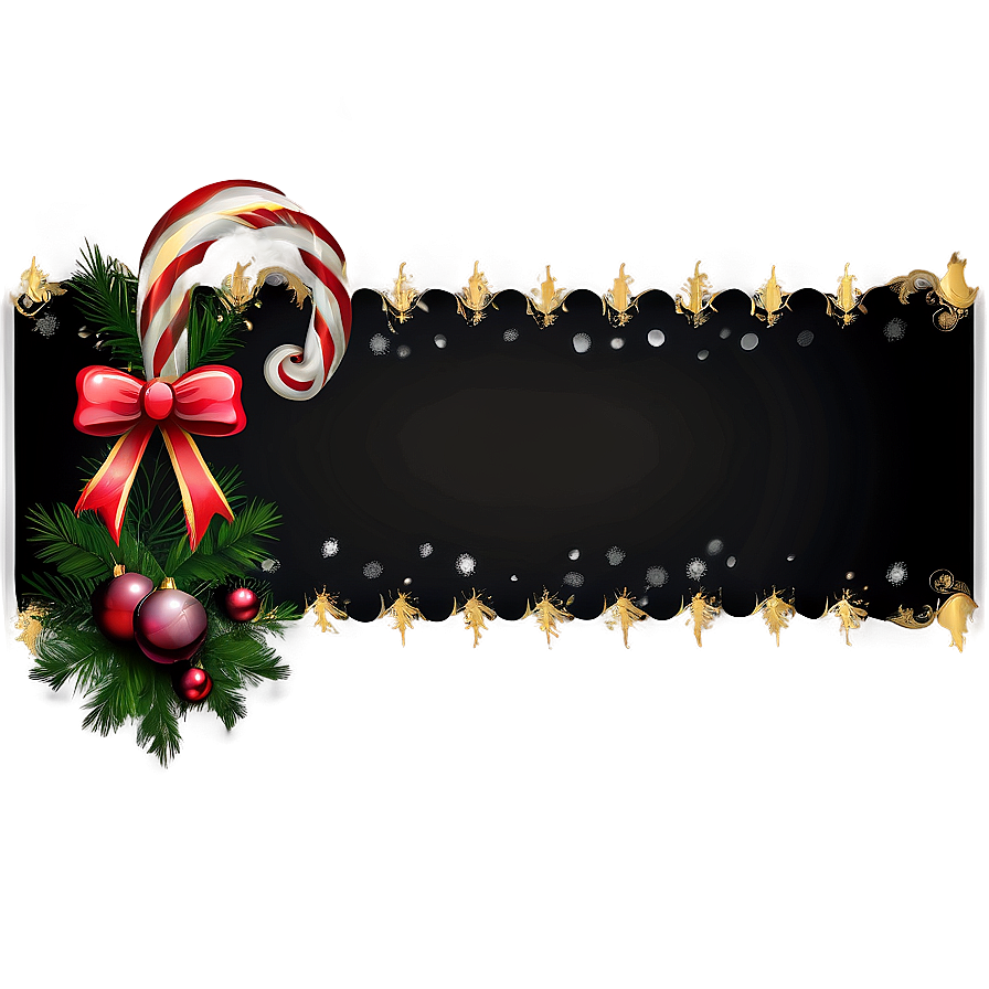 Festive Black Banner Png Rnd75 PNG image