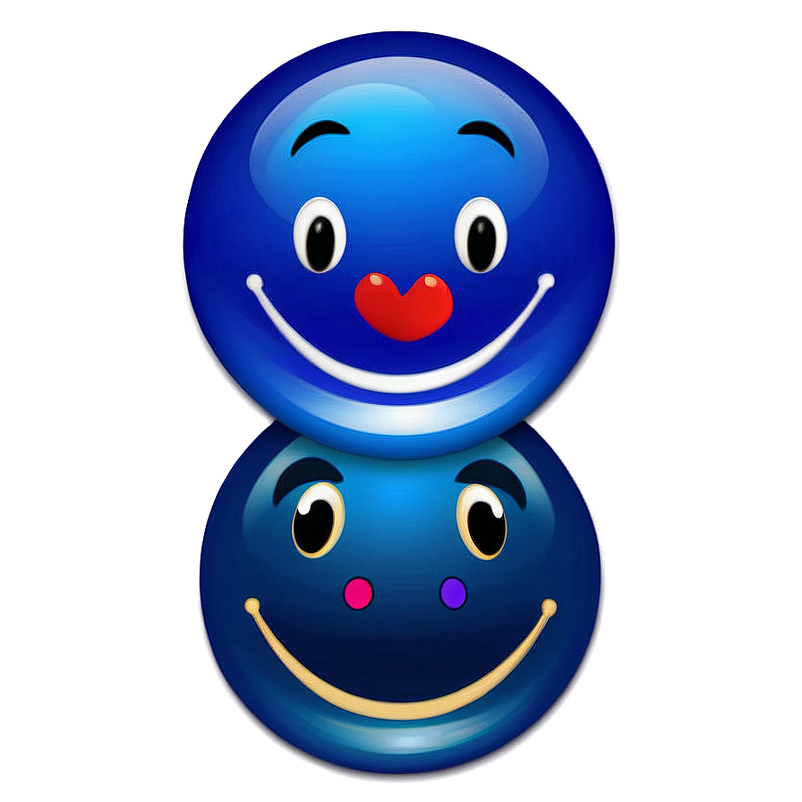 Festive Blue Emojis Png Pack Rwj57 PNG image