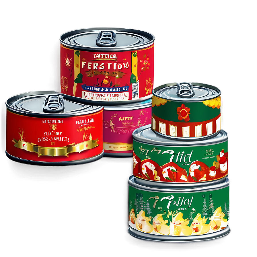 Festive Canned Food Selections Png 23 PNG image