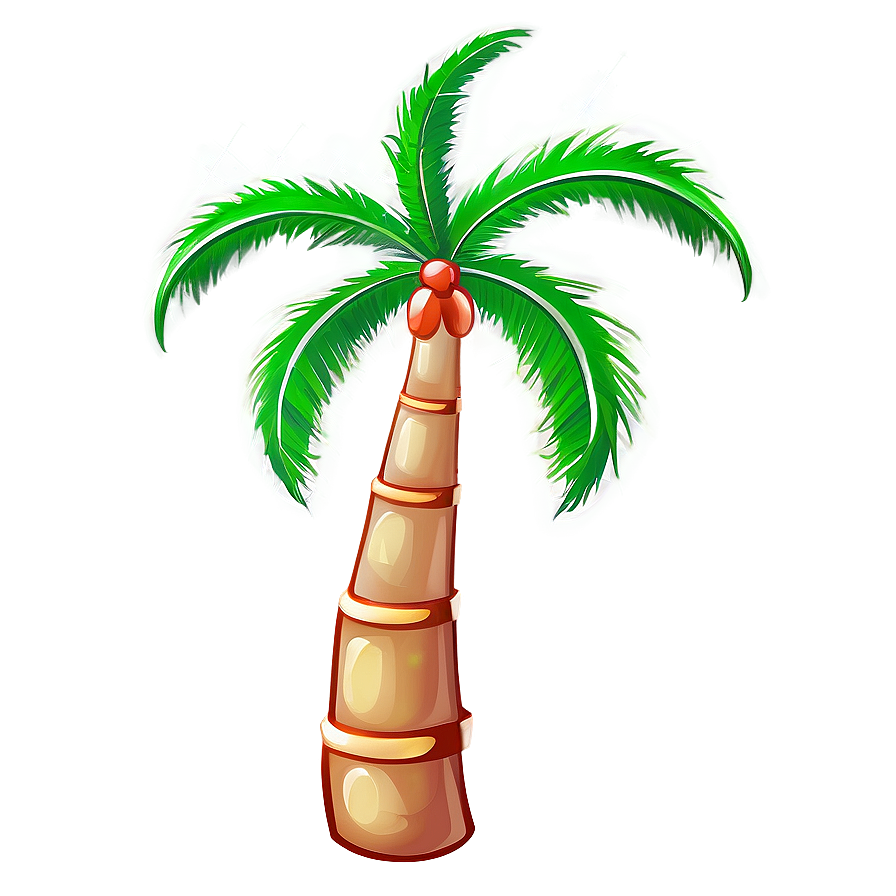 Festive Cartoon Palm Tree Png 3 PNG image