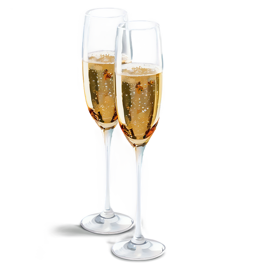 Festive Champagne Flutes Png 06212024 PNG image