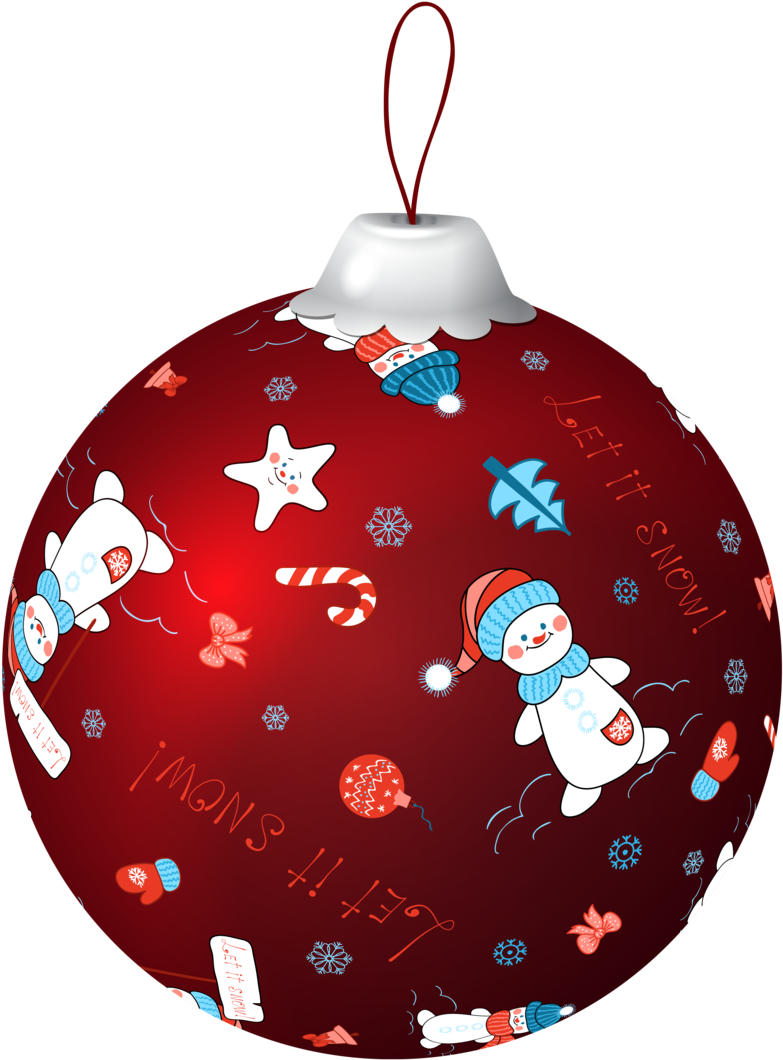 Festive Christmas Ball Decoration PNG image