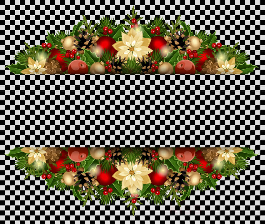 Festive Christmas Border Design PNG image