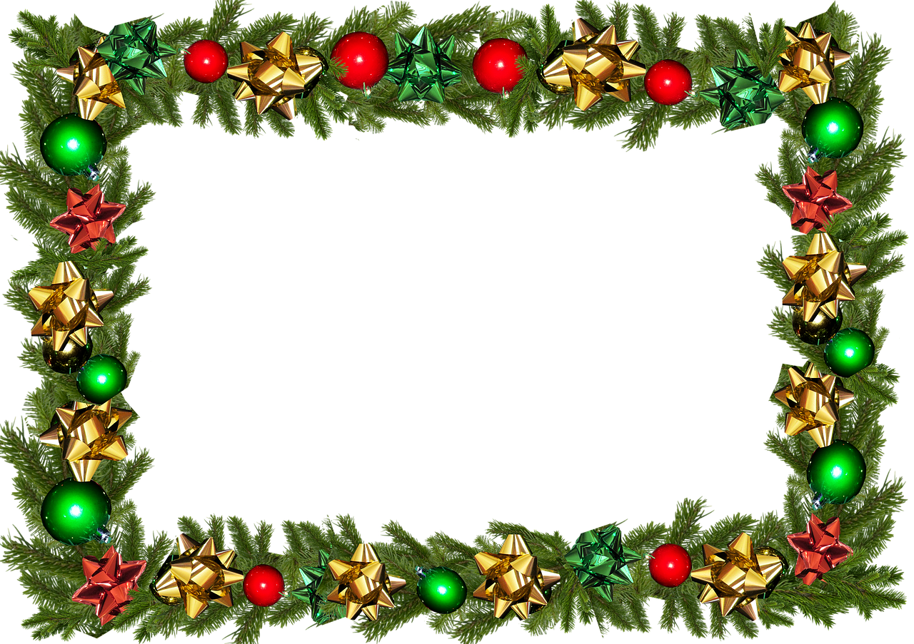 Festive Christmas Frame PNG image