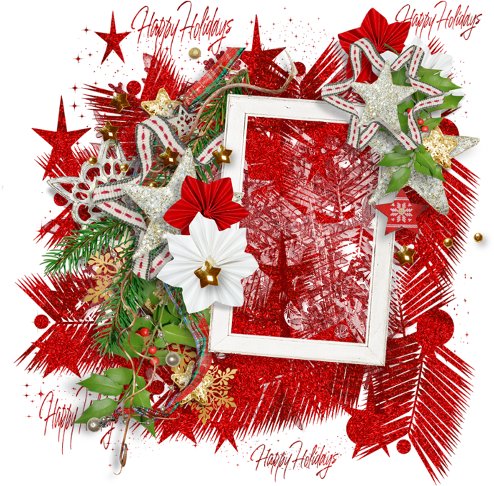 Festive Christmas Frame Decoration PNG image