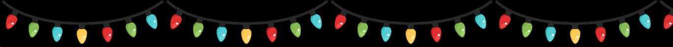 Festive Christmas Lights Banner PNG image