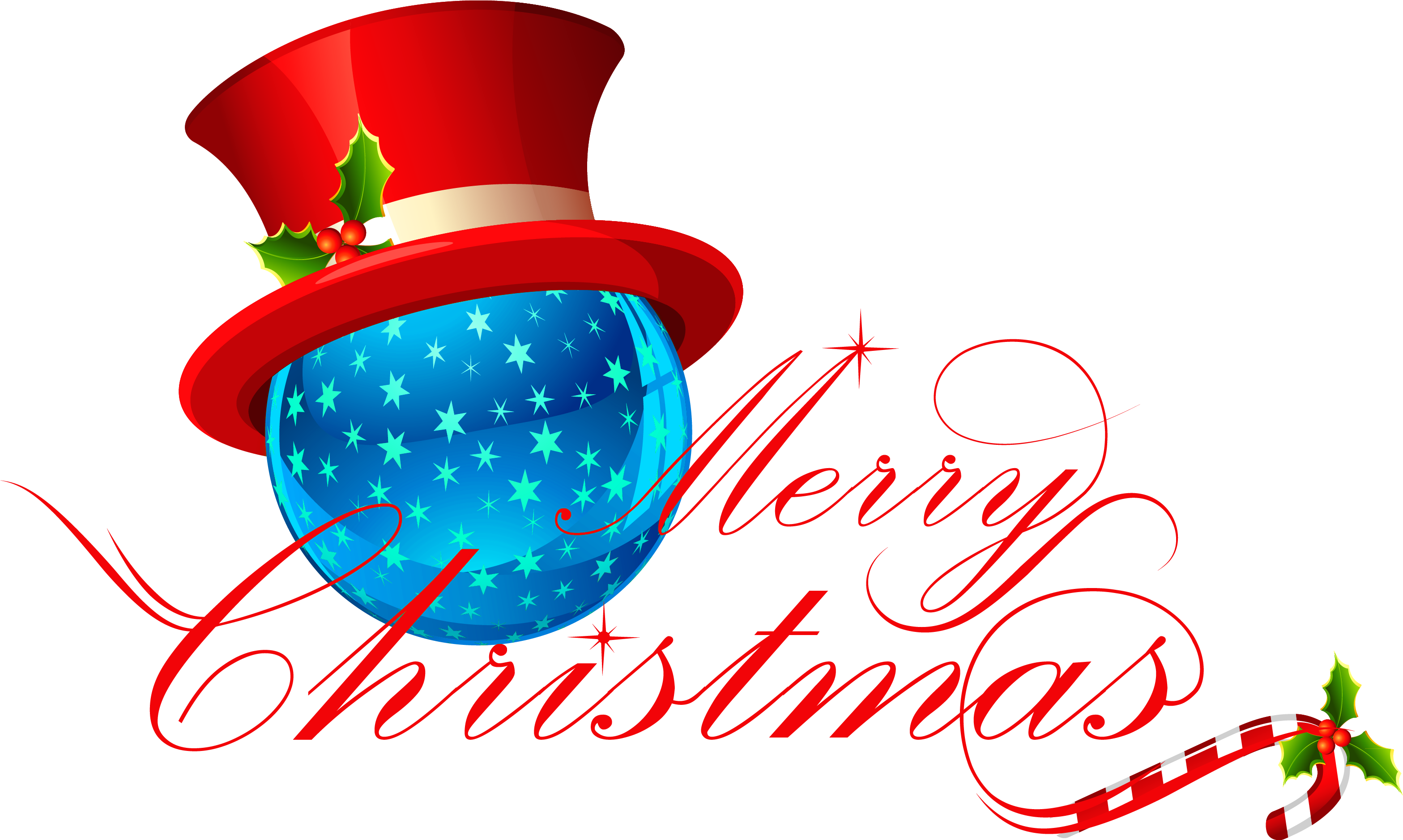 Festive Christmas Ornament Top Hat PNG image