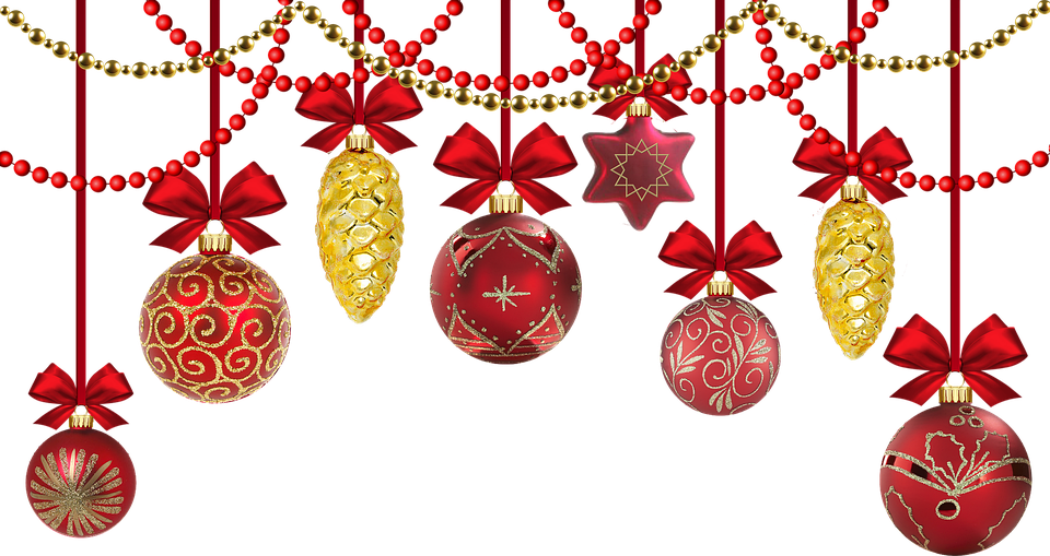 Festive Christmas Ornaments Decoration PNG image