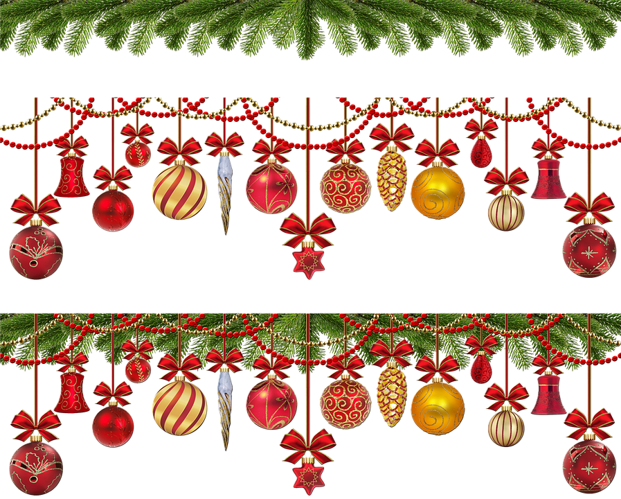 Festive Christmas Ornaments Decoration PNG image