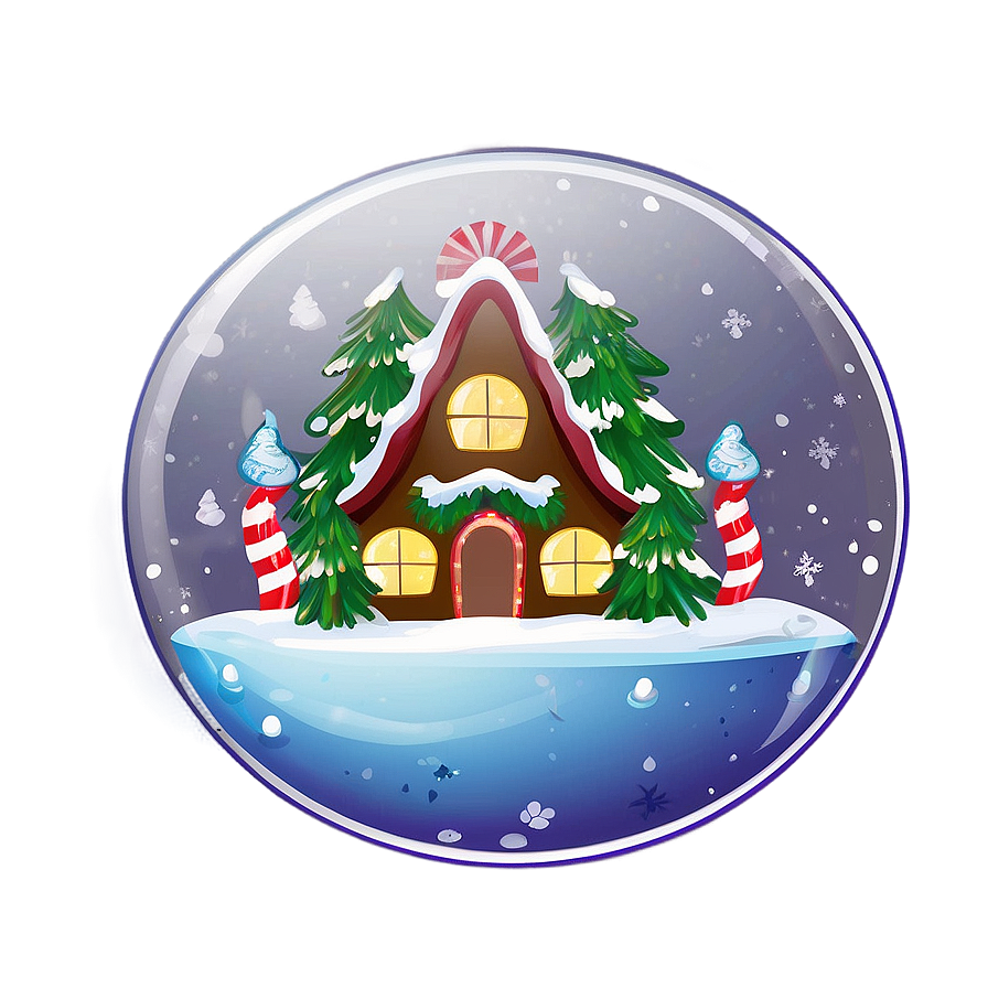 Festive Christmas Snow Globe Png 06252024 PNG image