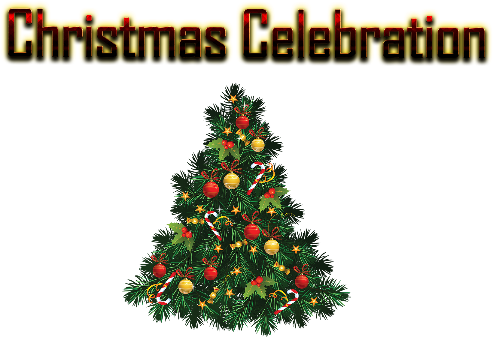 Festive Christmas Tree Celebration PNG image