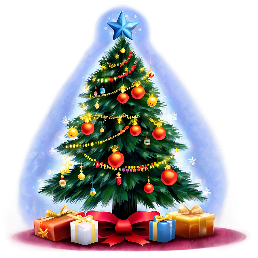 Festive Christmas Tree Png Xpm PNG image